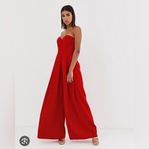 Bariano Australia Elegant Red Strapless Jumpsuit US4